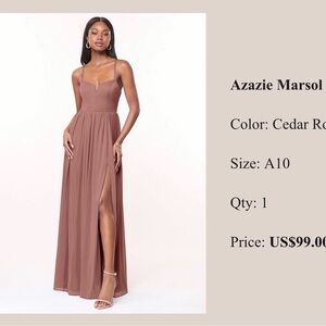 Azazie Rose Long Gown